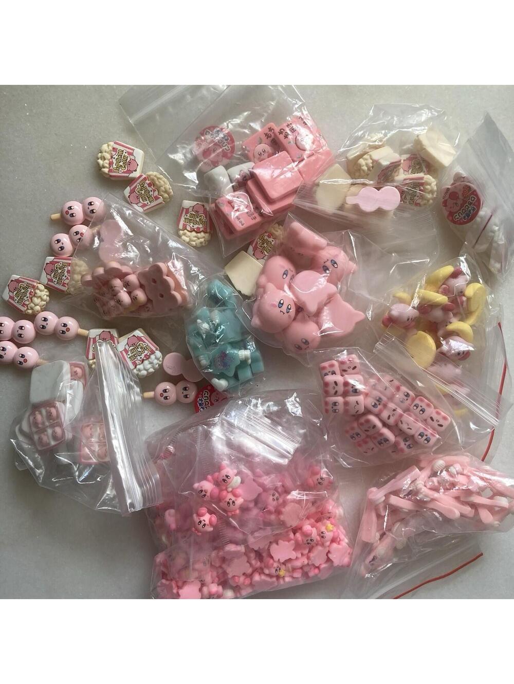 Cute Kirby Fake Snack Food Mini Charms Lot Kid Toys Nails Gachapon